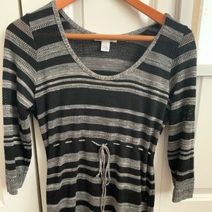 Motherhood maternity empire waist tunic with tie